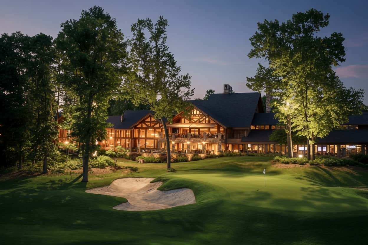 Country Club of the South gated golf community clubhouse and course in Johns Creek, GA