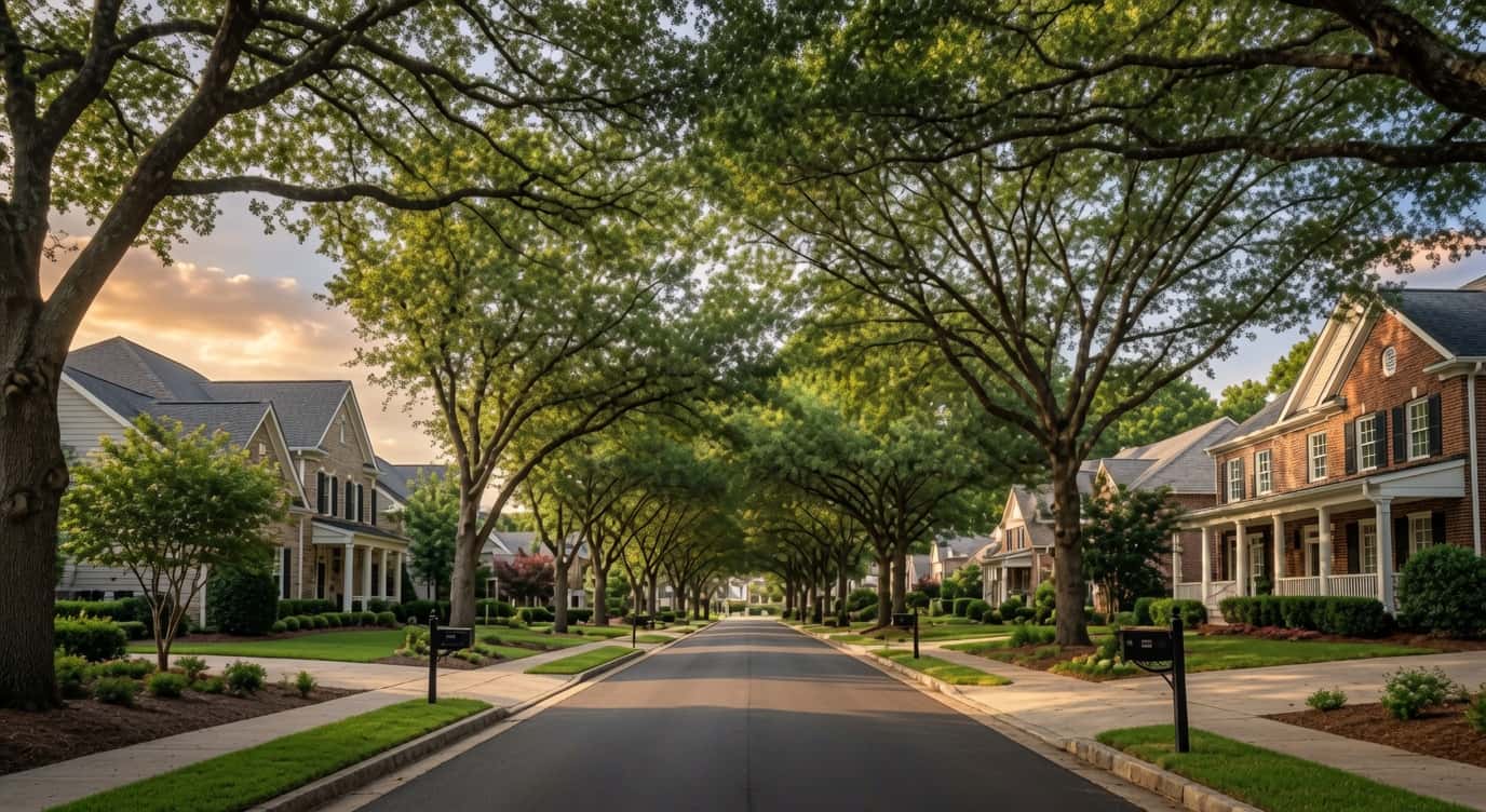 Seven Oaks family swim/tennis community with lake and homes in Johns Creek, GA