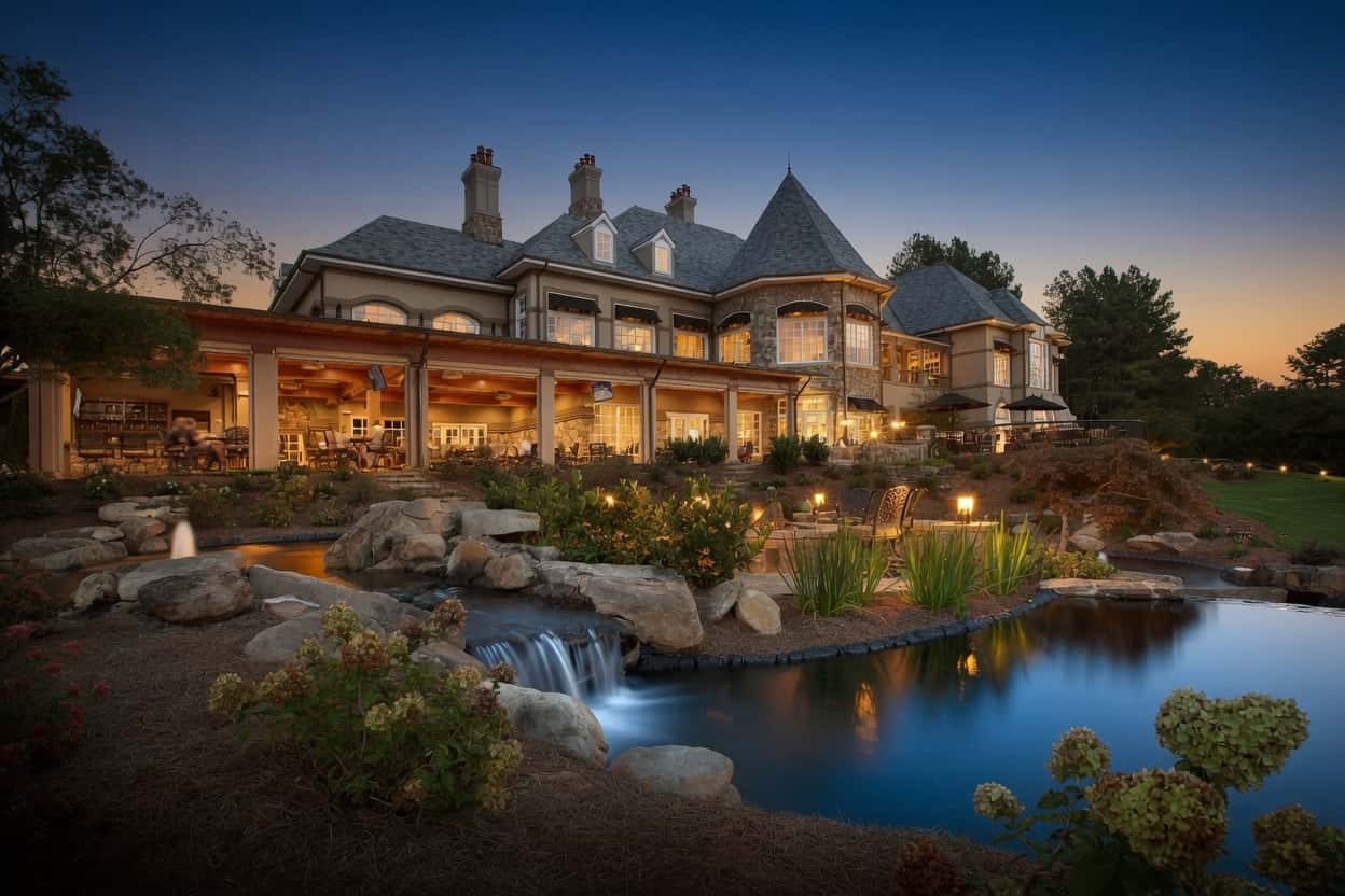 St. Ives Country Club golf course and estate homes in Johns Creek, GA