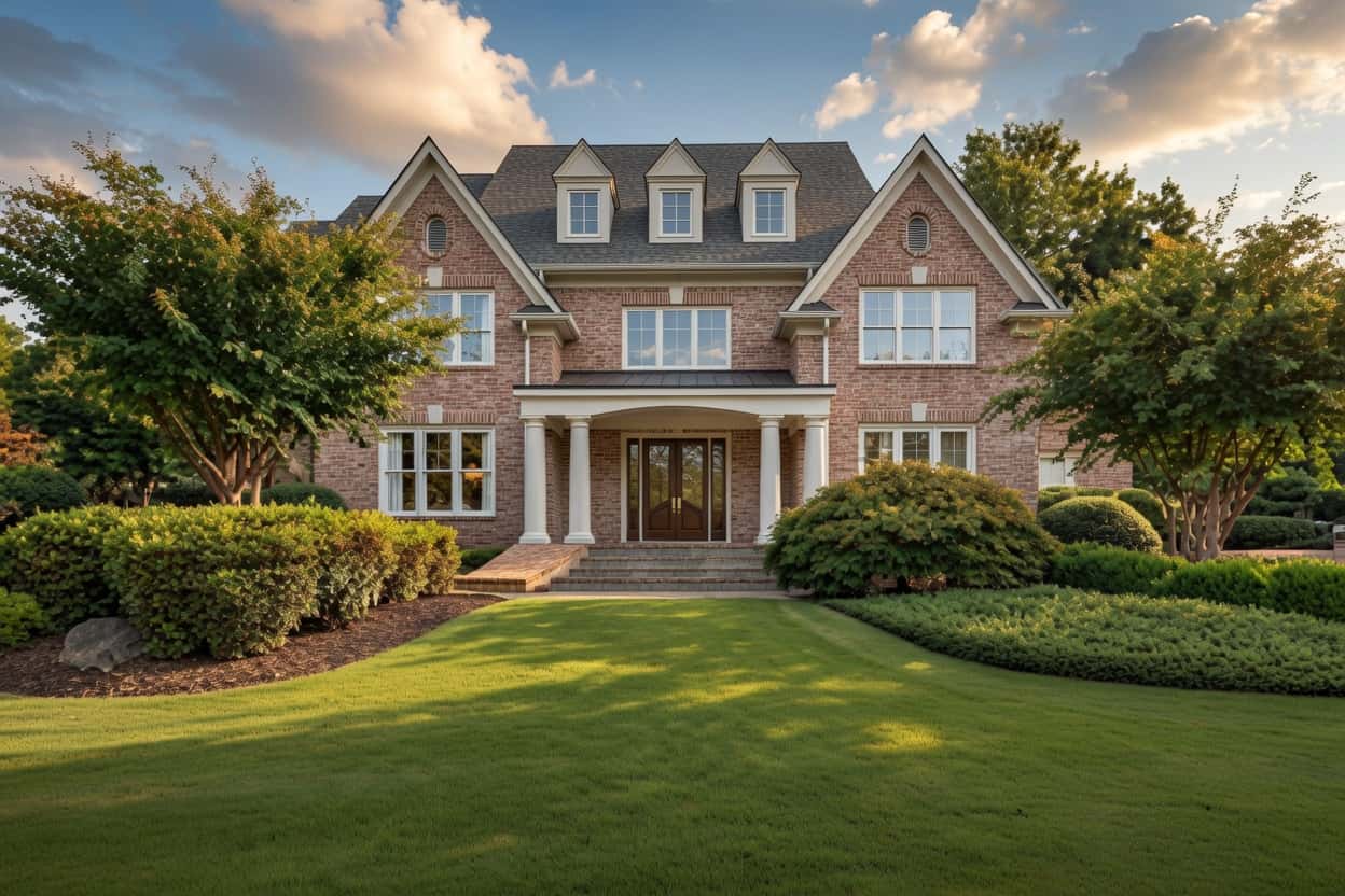 Gated riverfront estate home at Winfield on the River along the Chattahoochee in Johns Creek, GA