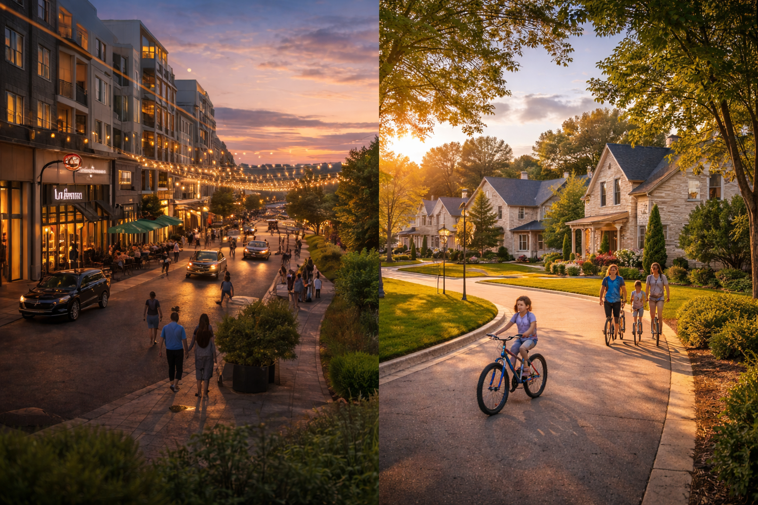 Family lifestyle in Alpharetta — downtown walkability and neighborhood living