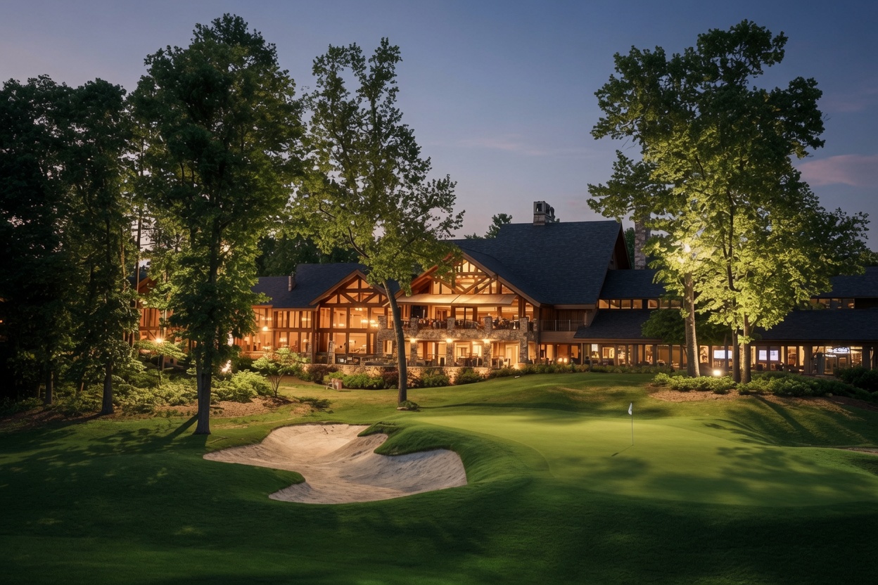 Country Club of the South gated golf community clubhouse and course in Johns Creek, GA