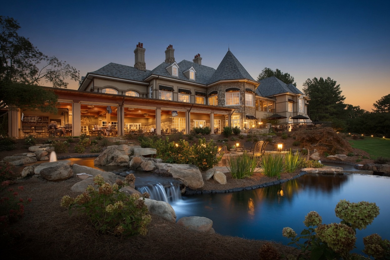 St. Ives Country Club gated golf community clubhouse in Johns Creek, GA